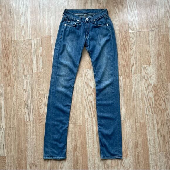 Rag & Bone Denim Blue Paper bag Skinny Pants - Size: 24 - Picture 2 of 9